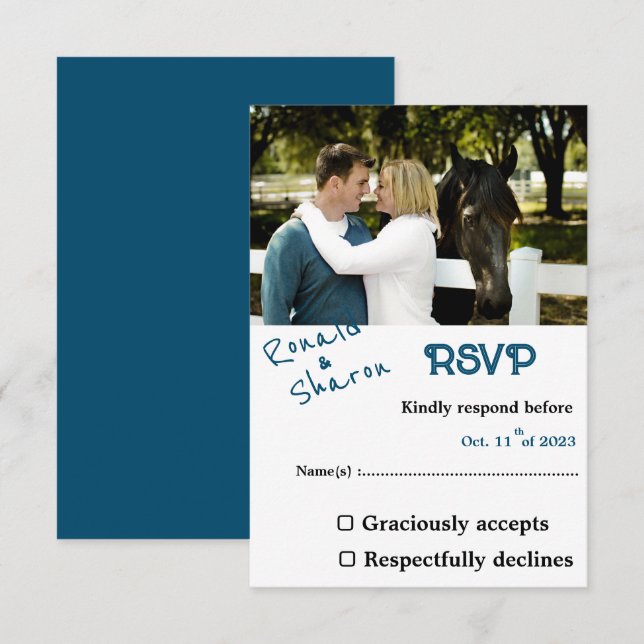 With a Photo  RSVP Card (Front/Back)