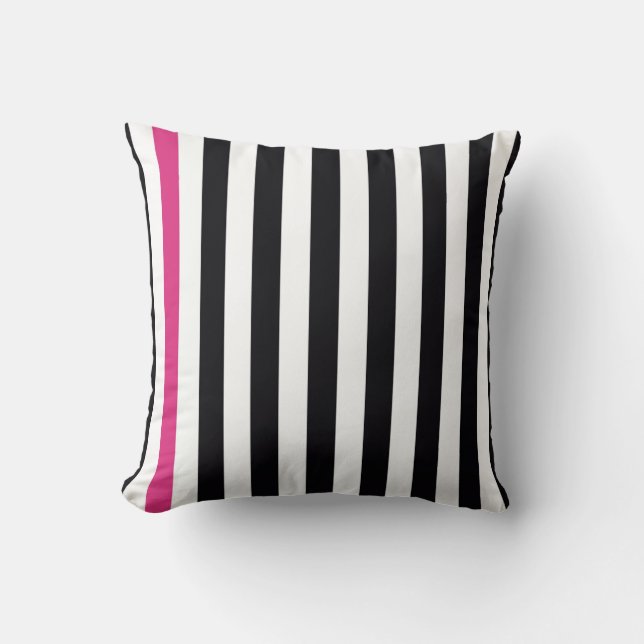 With A Pink Stripe Cushion (Front)