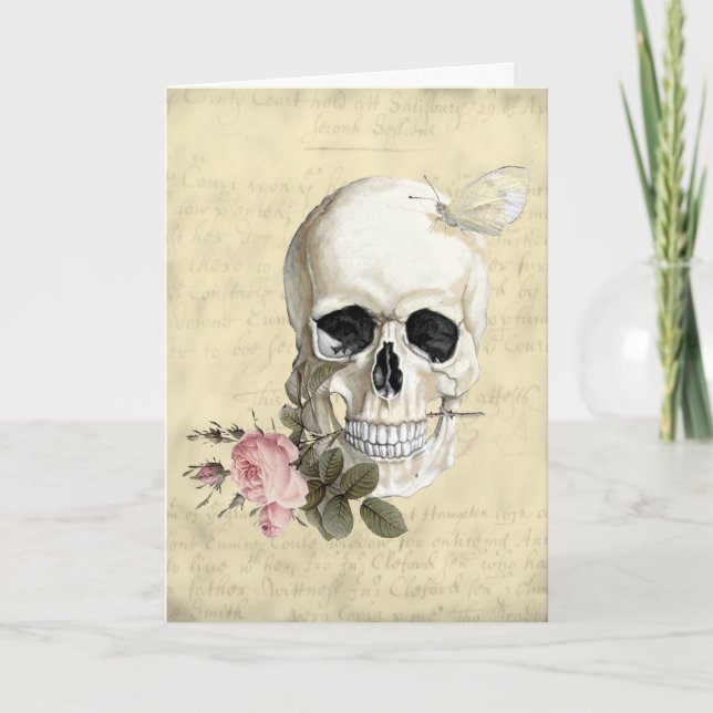 With a rose between my teeth card (Front)