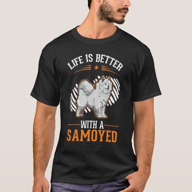 with a Samoyed T-Shirt (Front)