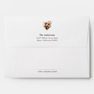 With a Thankful Heart Rustic Acorn Floral Envelope