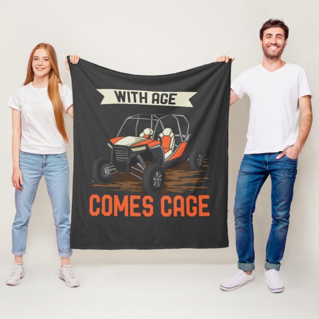 With Age Comes Cage Side By Side UTV Fleece Blanket (In Situ)