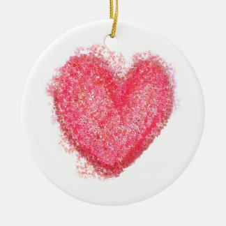 With all my heart ceramic tree decoration