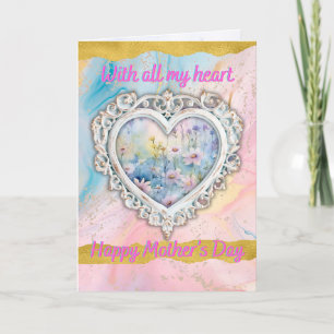 With All My Heart Happy Mother's Day Holiday Card