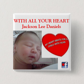 WITH ALL YOUR HEART Jackson Lee Daniels 15 Cm Square Badge
