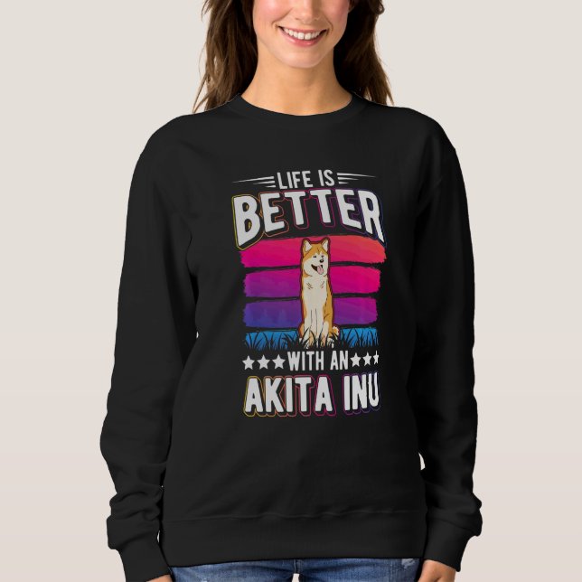 With An Akita Inu Sweatshirt (Front)