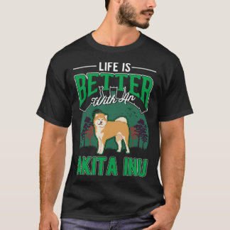 with an Akita Inu T-Shirt