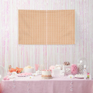 with an Orange White Pattern on White Background Banner