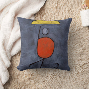 With an umbrella by Paul Klee, Abstract Art Cushion
