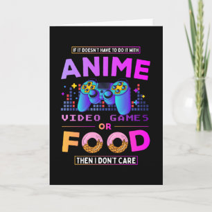 with anime video games or food cool boy present card