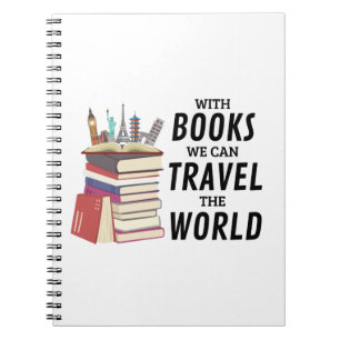 With Books We Can Travel The World 3 Ring Binder P