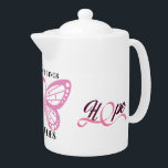 With Brave Wings She Flies Tea Pot<br><div class="desc">Time for tea? Why not use this teapot while you show your support for breast cancer awareness</div>