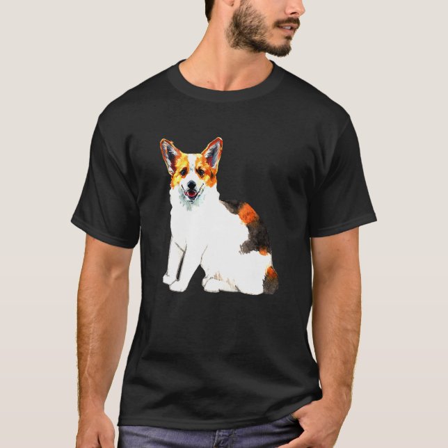 With Cat Body Corgi T-Shirt (Front)