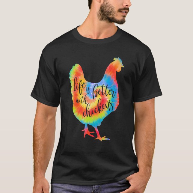 With Chickens World Farm Animals Day 1 T-Shirt (Front)