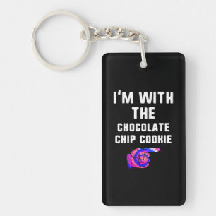 With Chocolate Chip Cookie Tie Dye Halloween Gift Key Ring