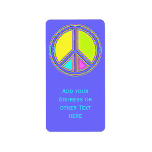 With Colors Filled PEACE Sign 1 Label