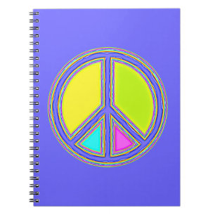 With Colors Filled PEACE Sign 1 Notebook
