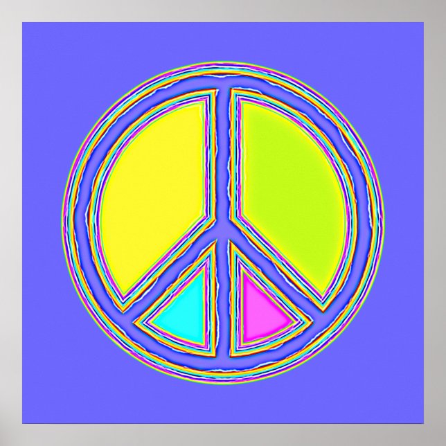 With Colours Filled PEACE Sign 1 (Front)