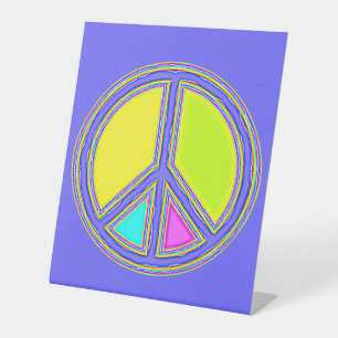 With Colours Filled PEACE Sign 1