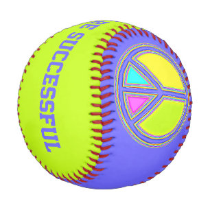 With Colours Filled PEACE Sign 1 Baseball