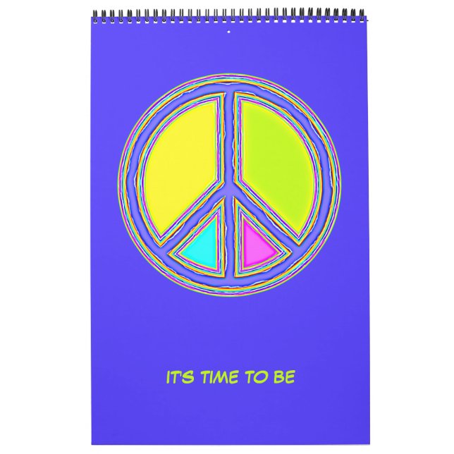 With Colours Filled PEACE Sign 1 Calendar (Cover)