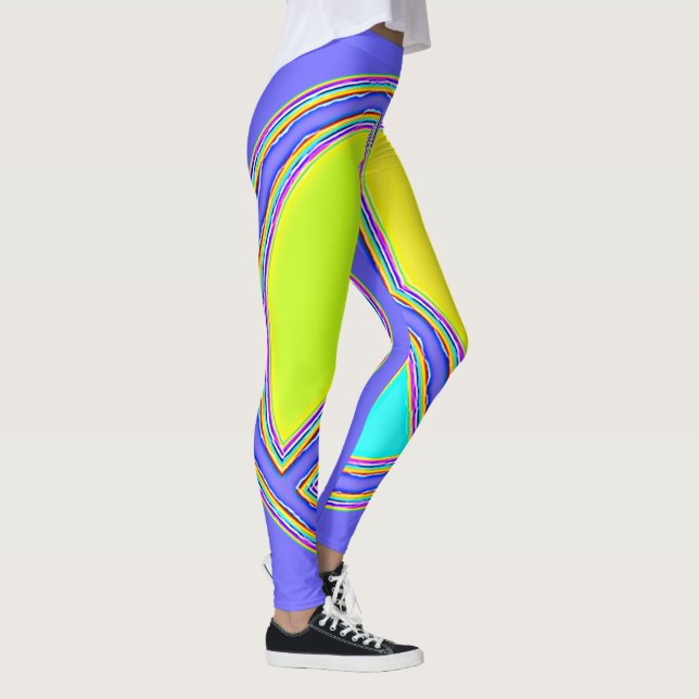 With Colours Filled PEACE Sign 1 Leggings (Right)