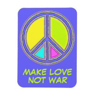 With Colours Filled PEACE Sign 1 Magnet