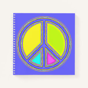 With Colours Filled PEACE Sign 1 Notebook