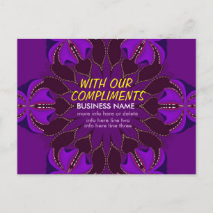 With Compliments Meeting Hearts Art Postcard