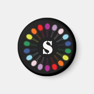 With custom monogram Tennis rackets  Magnet