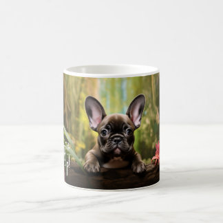 With custom text, 🐶Frenchie puppy Coffee Mug