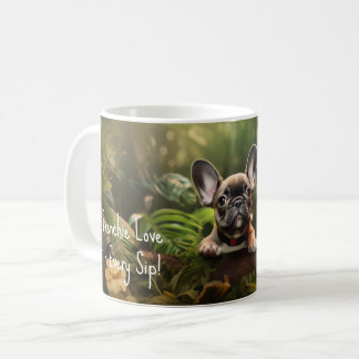 With custom text, 🐶Frenchie puppy Coffee Mug