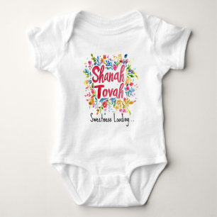 🍎🐝With custom text Sweetness Loading Baby Bodysuit