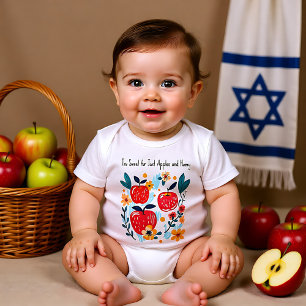 🍎🐝With custom text Too Sweet Baby Bodysuit