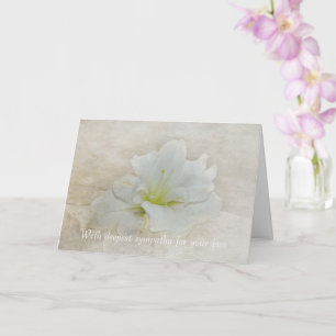 With deepest sympathy - Amaryllis flower Card