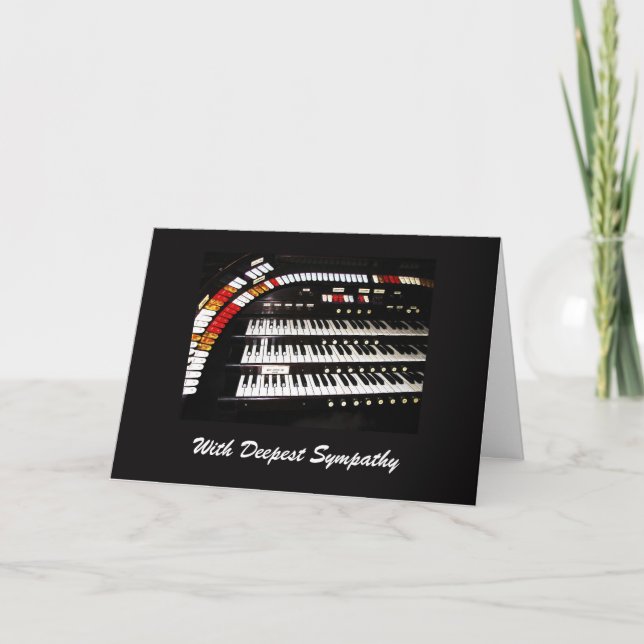 With Deepest Sympathy, Ancient Organ Card (Front)