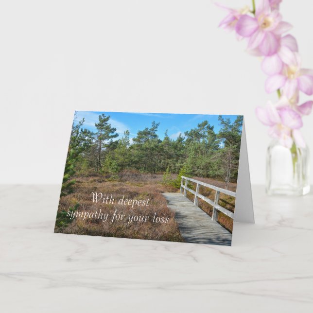 With deepest sympathy - Black Moor Card (Orchid)