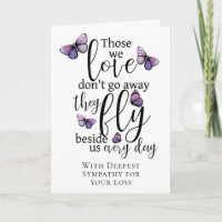 With Deepest Sympathy Butterfly Quote