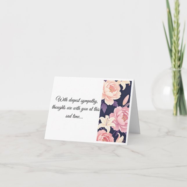 With deepest sympathy card (Front)