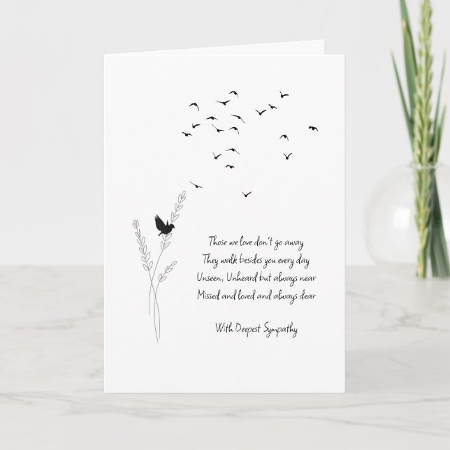 With Deepest Sympathy Card - Bereavement Card (Front)