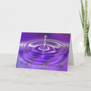 With Deepest Sympathy Card - Purple Water Drop