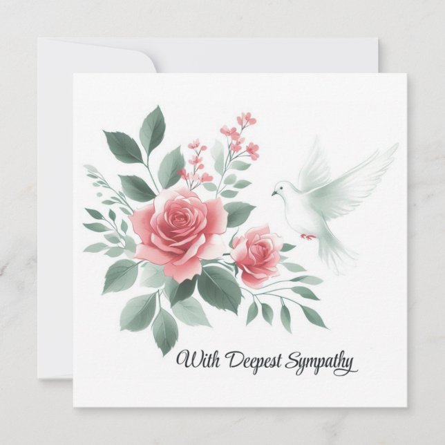 With Deepest Sympathy  Holiday Card (Front)