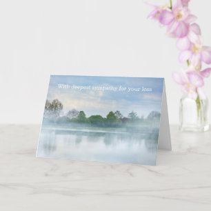 With deepest sympathy - Lake with fog Card