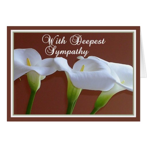 With Deepest Sympathy-Lilies | Zazzle