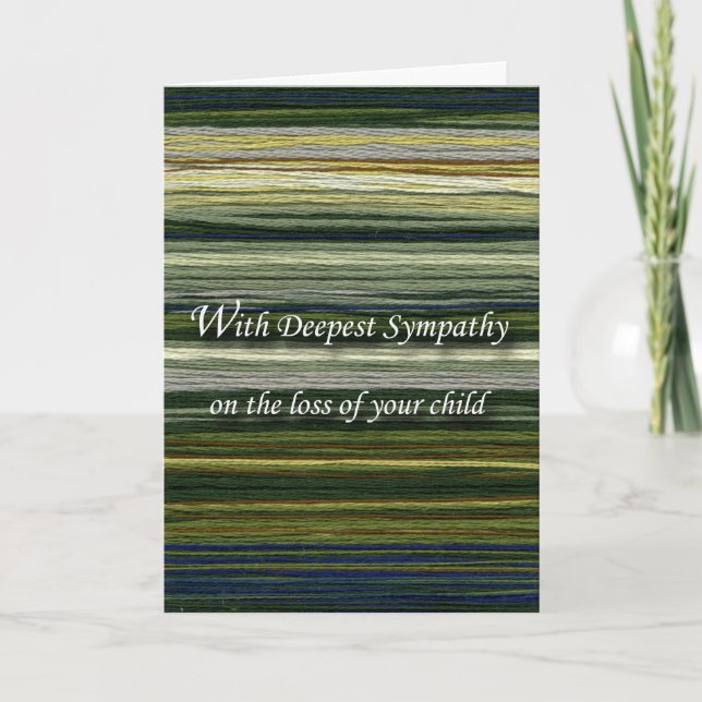 With Deepest Sympathy, Loss of Child, Threads Card (Front)
