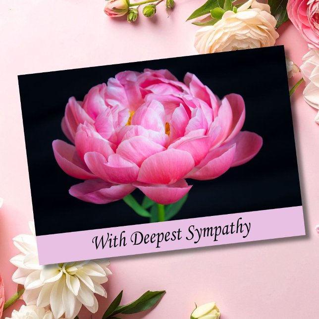 With Deepest Sympathy Pink Peony Card (Creator Uploaded)