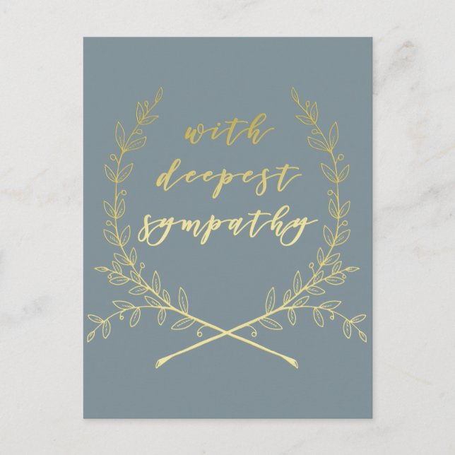 With deepest sympathy Postcard (Front)