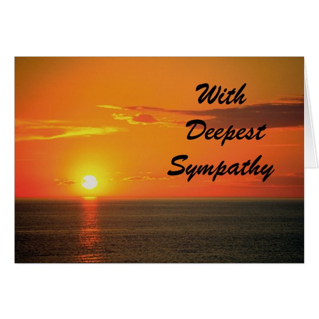 With Deepest Sympathy - Sunset (Front Horizontal)
