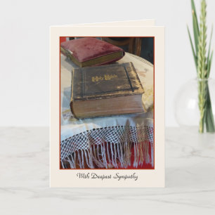 With Deepest Sympathy, Vintage Bible Greeting Card