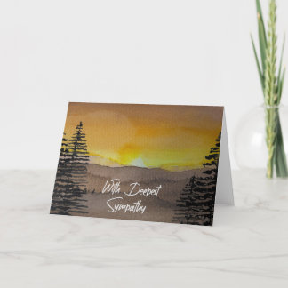 With Deepest Sympathy Watercolor Sunset Card